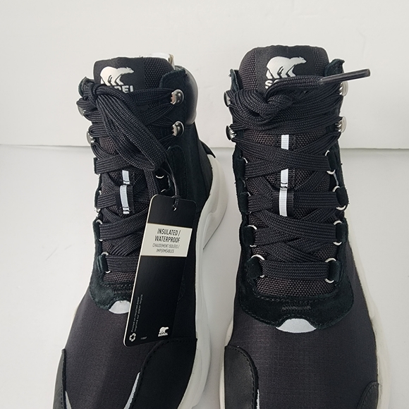 Sorel Kinetic RNEGD Conquest Waterproof High Top Black Sneaker Womens 9 NWT NIB - Picture 9 of 16
